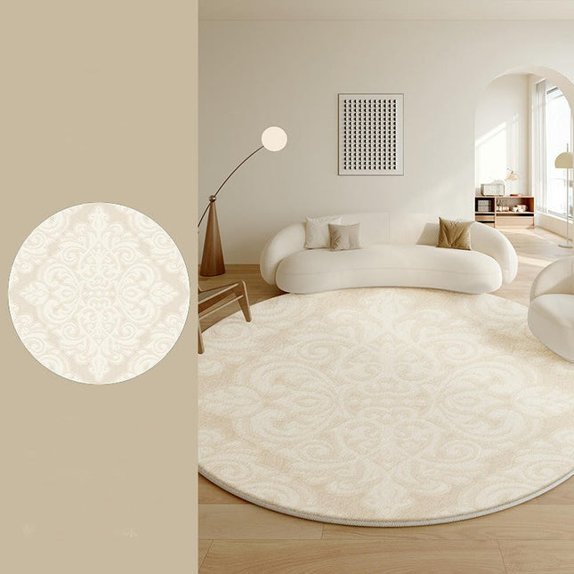 Cream Round Carpets Living Room Rug Large Floor Rugs Indoor Floor Round Carpet