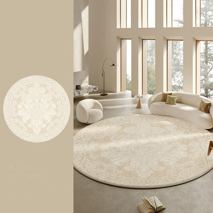 Cream Round Carpets Living Room Rug Large Floor Rugs Indoor Floor Round Carpet