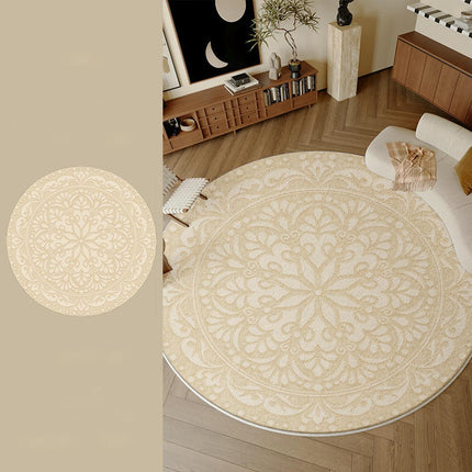 Cream Round Carpets Living Room Rug Large Floor Rugs Indoor Floor Round Carpet