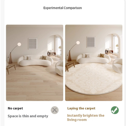 Cream Round Carpets Living Room Rug Large Floor Rugs Indoor Floor Round Carpet