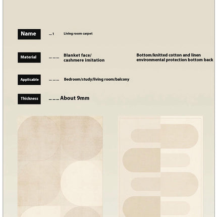 Light Luxury Area Rugs for Living Room Abstract Carpets Modern Geometric Rug 1
