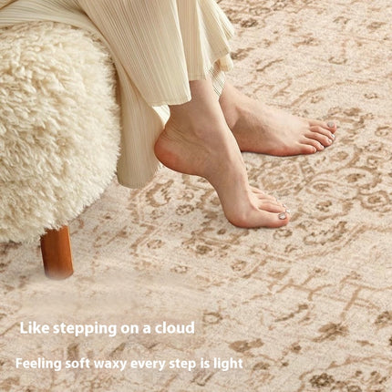 Light Luxury Modern Abstract Area Rug Carpet Rugs for Living Room-Machine Washable Rugs for Bedroom