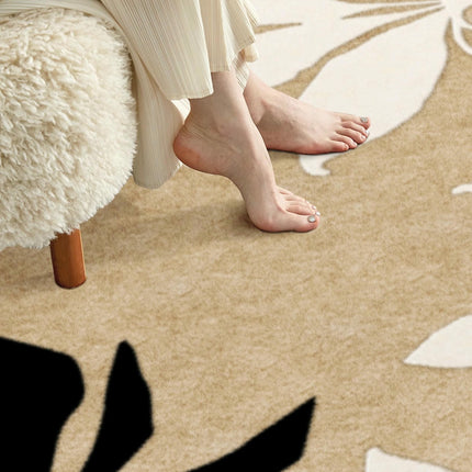 Round Area Rug Floral Rug Living Room Area Rugs Bedroom Mat with Non Slip Machine Washable Floor Carpet 1