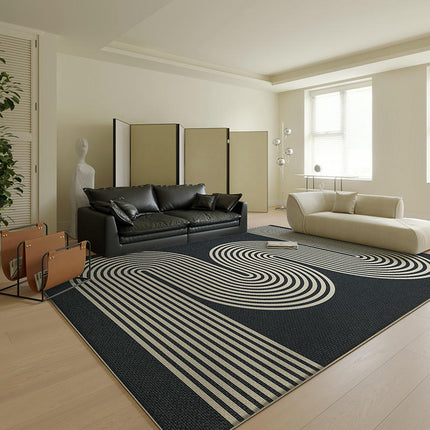 Decor Black Carpets Geometric Living Room Rug Large Floor Rugs Indoor Floor Carpet