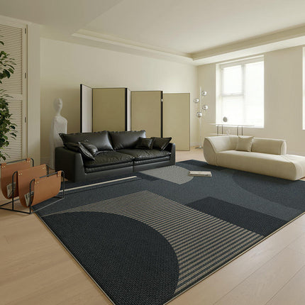 Decor Black Carpets Geometric Living Room Rug Large Floor Rugs Indoor Floor Carpet