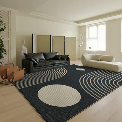 Decor Black Carpets Geometric Living Room Rug Large Floor Rugs Indoor Floor Carpet