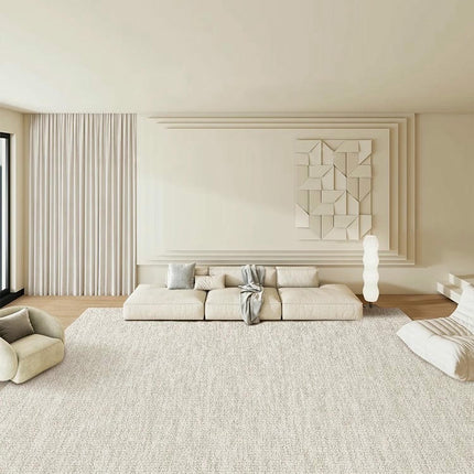 Modern Area Rug Abstract Large Carpet for Bedroom, Living Room Home Cream Beige