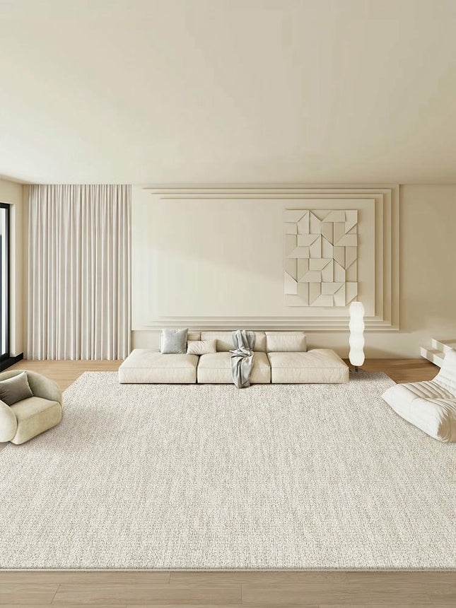 Modern Area Rug Abstract Large Carpet for Bedroom, Living Room Home Cream Beige