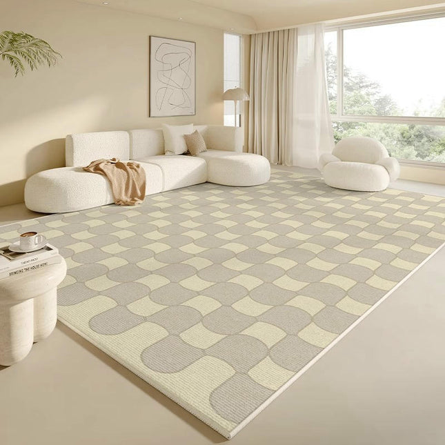 Modern Geometric Area Rug Contemporary Indoor Non Slip Carpet for Bedroom Kitchen Dining Room