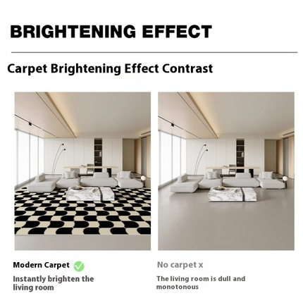 Modern Geometric Area Rug Contemporary Indoor Non Slip Carpet for Bedroom Kitchen Dining Room