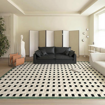Large Floor Rugs Geometric Area Rug Contemporary Non Slip Carpet for Living Room