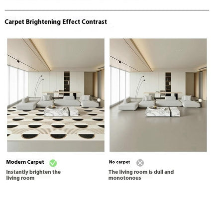 Large Floor Rugs Geometric Area Rug Contemporary Non Slip Carpet for Living Room