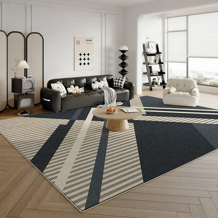 Black Carpets Geometric Living Room Rug Large Floor Rugs Indoor Floor Home Decor Carpet