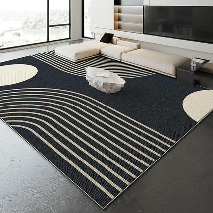 Black Carpets Geometric Living Room Rug Large Floor Rugs Indoor Floor Home Decor Carpet