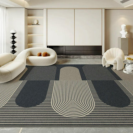 Black Carpets Geometric Living Room Rug Large Floor Rugs Indoor Floor Home Decor Carpet