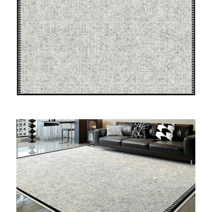 Contemporary Living Room Rug Large Floor Rugs Indoor Floor Home Decor Carpet Black Carpets