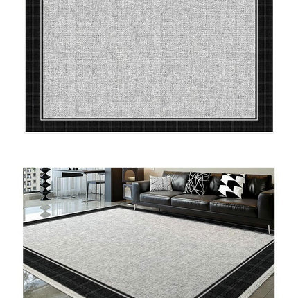 Contemporary Living Room Rug Large Floor Rugs Indoor Floor Home Decor Carpet Black Carpets