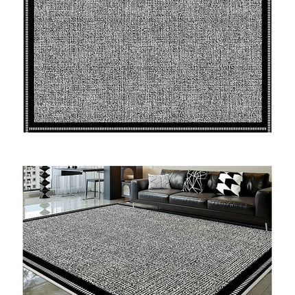 Contemporary Living Room Rug Large Floor Rugs Indoor Floor Home Decor Carpet Black Carpets