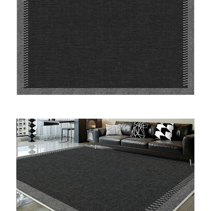 Contemporary Living Room Rug Large Floor Rugs Indoor Floor Home Decor Carpet Black Carpets
