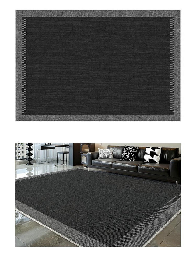 Contemporary Living Room Rug Large Floor Rugs Indoor Floor Home Decor Carpet Black Carpets
