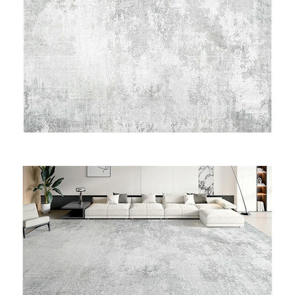 Abstract Gray Rug Area Rugs for Living Room Modern Rug Machine Washable, Non Slip Soft Carpet