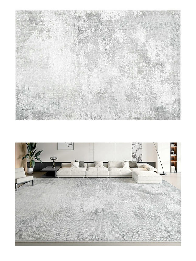 Abstract Gray Rug Area Rugs for Living Room Modern Rug Machine Washable, Non Slip Soft Carpet