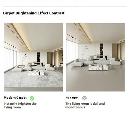 Abstract Gray Rug Area Rugs for Living Room Modern Rug Machine Washable, Non Slip Soft Carpet