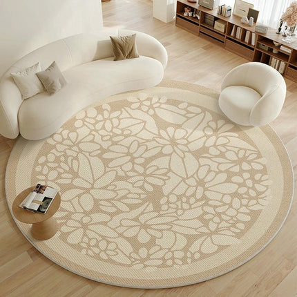Round Rug Boho Non Slip Area Rug, Round Rugs for Living Room, Kitchen, Bedroom, Bathroom