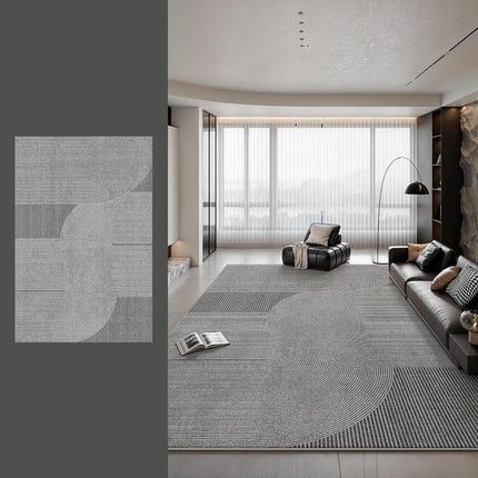 Geometric Black Carpets Modern Living Room Rug Large Floor Rugs Washable Indoor Floor Carpet