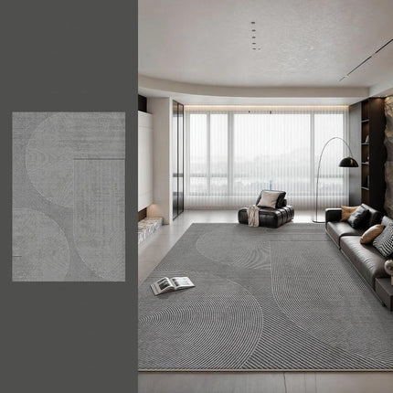 Geometric Black Carpets Modern Living Room Rug Large Floor Rugs Washable Indoor Floor Carpet