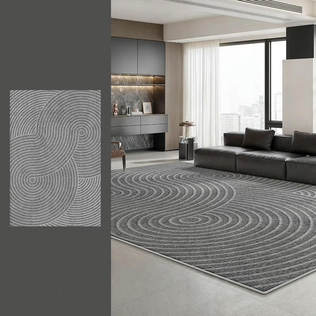 Geometric Black Carpets Modern Living Room Rug Large Floor Rugs Washable Indoor Floor Carpet