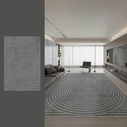 Geometric Black Carpets Modern Living Room Rug Large Floor Rugs Washable Indoor Floor Carpet