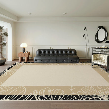 Decor Carpet Light Luxury Area Rug Flower Rugs Washable Indoor Carpet for Living Room