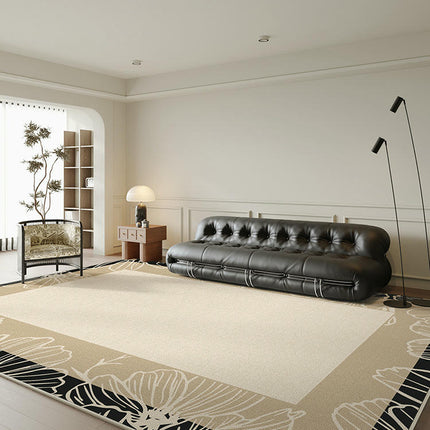 Decor Carpet Light Luxury Area Rug Flower Rugs Washable Indoor Carpet for Living Room