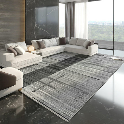 Decor Carpet Large Area Rugs Black and Gray Rugs Washable Indoor Carpet for Living Room
