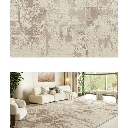 Abstract Washable Area Rug Living Room Large Rugs Soft Low-Pile Floor Carpet for Contemporary