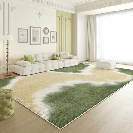 Abstract Green Area Rug Non-Slip Modern Rugs Carpets for Indoor Home Decor Living Room Carpet
