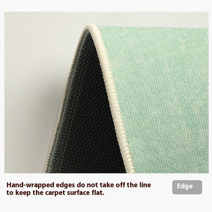 Abstract Green Area Rug Non-Slip Modern Rugs Carpets for Indoor Home Decor Living Room Carpet