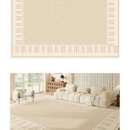 Abstract Cream Area Rug Non-Slip Modern Rugs Carpets for Indoor Home Decor Living Room Carpet