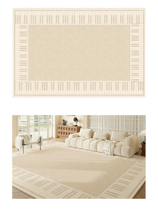 Abstract Cream Area Rug Non-Slip Modern Rugs Carpets for Indoor Home Decor Living Room Carpet