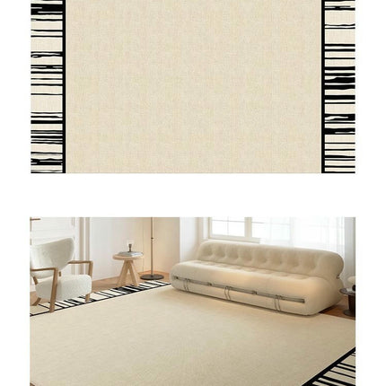 Abstract Cream Area Rug Non-Slip Modern Rugs Carpets for Indoor Home Decor Living Room Carpet