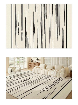 Abstract Cream Area Rug Non-Slip Modern Rugs Carpets for Indoor Home Decor Living Room Carpet 1