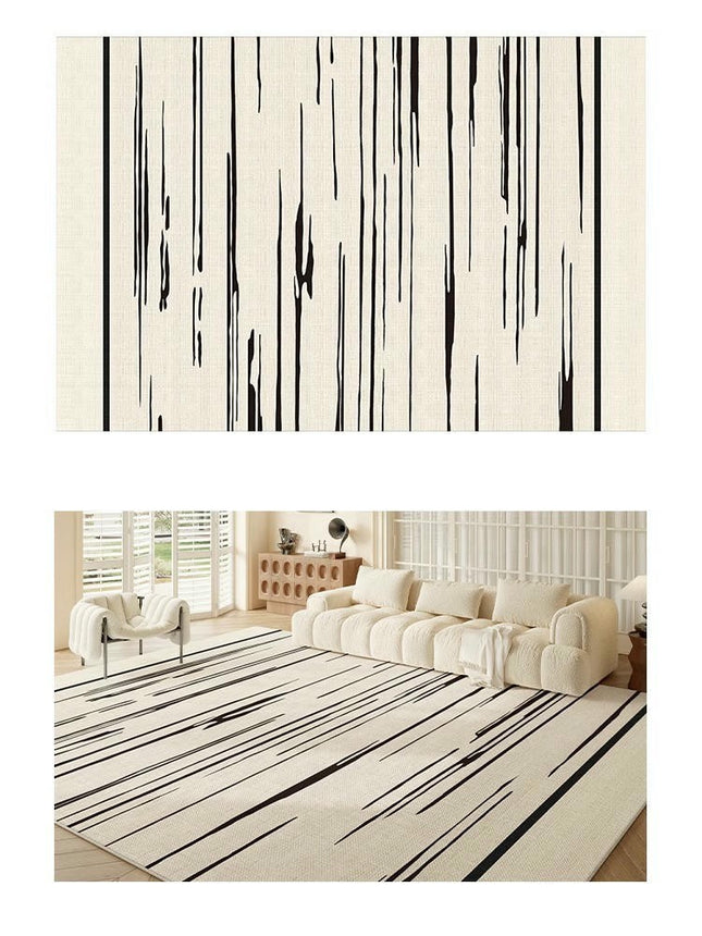 Abstract Cream Area Rug Non-Slip Modern Rugs Carpets for Indoor Home Decor Living Room Carpet 1