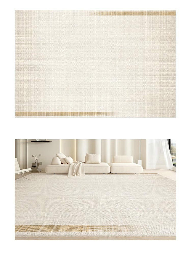 Abstract Cream Area Rug Non-Slip Modern Rugs Carpets for Indoor Home Decor Living Room Carpet