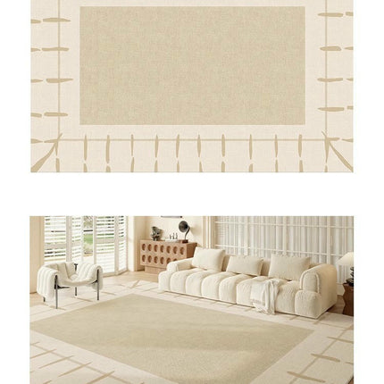 Abstract Cream Area Rug Non-Slip Modern Rugs Carpets for Indoor Home Decor Living Room Carpet