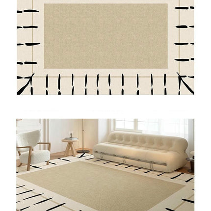 Abstract Cream Area Rug Non-Slip Modern Rugs Carpets for Indoor Home Decor Living Room Carpet