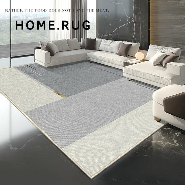 Low Pile Indoor Floor Carpet Washable Rug Modern Rugs for Living Room Bedroom, Geometric Area Rugs