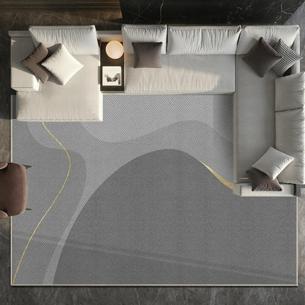 Low Pile Indoor Floor Carpet Washable Rug Modern Rugs for Living Room Bedroom, Geometric Area Rugs