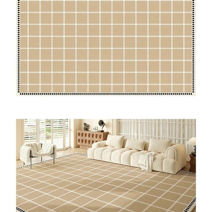 Soft Decor Carpets Checkered Area Rugs for Living Room Washable Large Rug Rug for Indoor