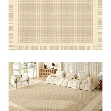 Soft Decor Carpets Checkered Area Rugs for Living Room Washable Large Rug Rug for Indoor